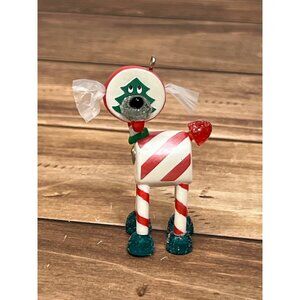 2007 HALLMARK KEEPSAKE ORNAMENT WD4095 PEPPERMINT PUP DOG CANDY CANE GUM DROP